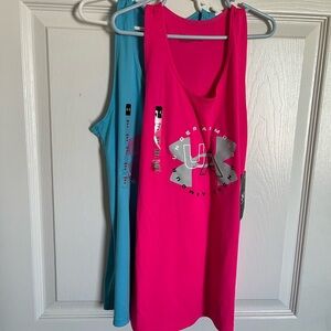 Two girls Under Armour Tank Shirt